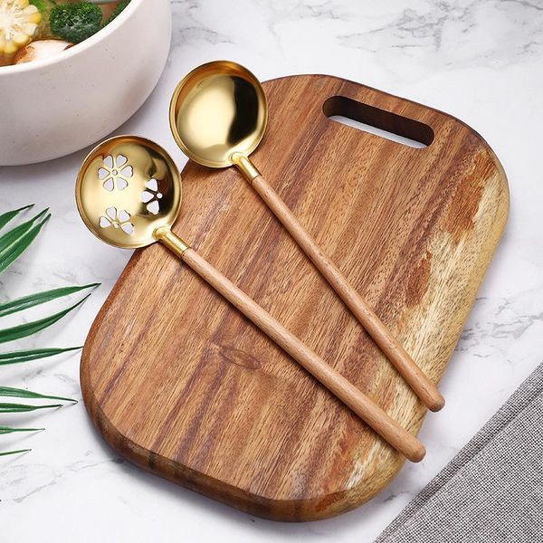 spoons 2pcs stainless steel wooden handle spoon/colander pot flatware kitchen soup gadget tools
spoons 2pcs stainless steel wooden handle spoon/colander pot flatware kitchen soup gadget tools