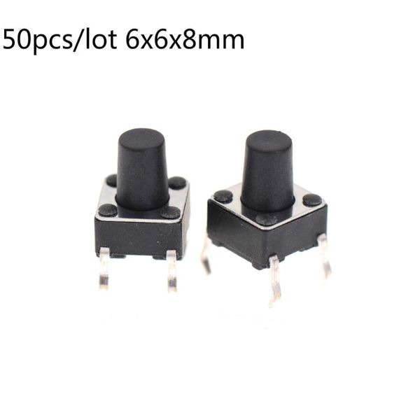 smart home control 50pcs/lot dc 12v 0.5a 6x6x8mm 4pin tactile tact push button micro switch direct self-reset
smart home control 50pcs/lot dc 12v 0.5a 6x6x8mm 4pin tactile tact push button micro switch direct self-reset