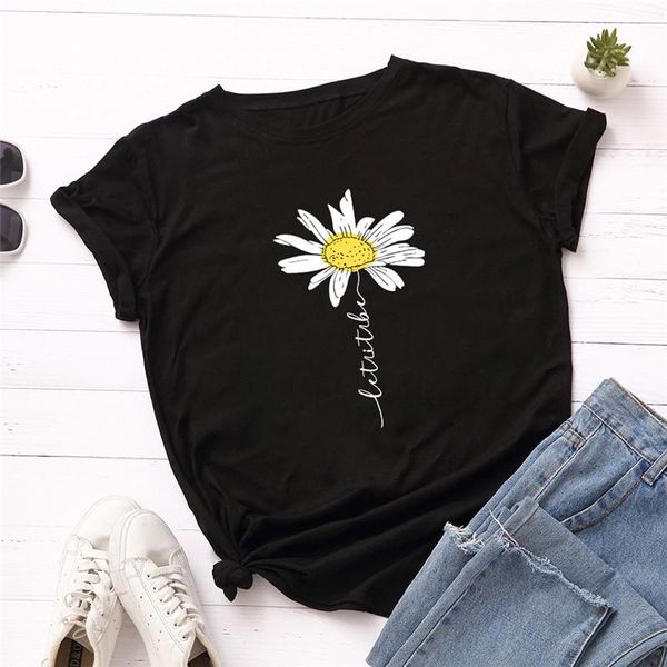 women's t-shirt s-5xl plus size women t-shirts 100%cotton fashion daisy letter print shirts clothing o neck short sleeve tee woman tshi, White
women's t-shirt s-5xl plus size women t-shirts 100%cotton fashion daisy letter print shirts clothing o neck short sleeve tee woman tshi, White