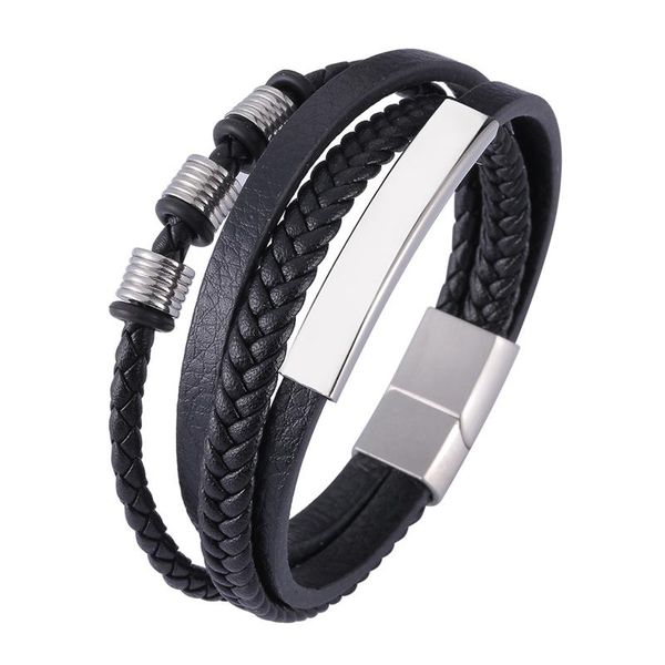 charm bracelets trendy design men leather stainless steel magnet clasp charms multilayer braided hand bracelet homme bb1178, Golden;silver
charm bracelets trendy design men leather stainless steel magnet clasp charms multilayer braided hand bracelet homme bb1178, Golden;silver