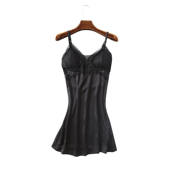 women's sleepwear pajamas feminine 2021 breathable lightweight comfortable and fashionable v-neck sleeveless off-shoulder suspender nig, Black;red
women's sleepwear pajamas feminine 2021 breathable lightweight comfortable and fashionable v-neck sleeveless off-shoulder suspender nig, Black;red