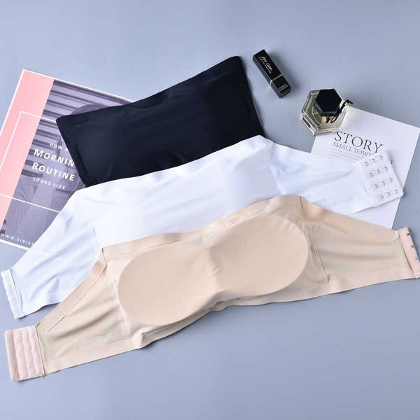 ice silk breathable one piece traceless beauty back wrapped chest wipe bra anti gloss one-piece underwear with pad, White
ice silk breathable one piece traceless beauty back wrapped chest wipe bra anti gloss one-piece underwear with pad, White