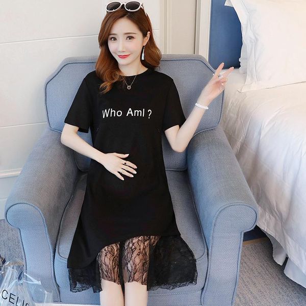 maternity dresses 2021 summer short sleeve pregnant women breastfeeding dress letters printed nursing black cotton patchwork lace lactation, White
maternity dresses 2021 summer short sleeve pregnant women breastfeeding dress letters printed nursing black cotton patchwork lace lactation, White