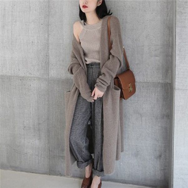 womens knits tees autumn cardigan long knitted oversized women knit black sweater knitting korean fall outfits, White
womens knits tees autumn cardigan long knitted oversized women knit black sweater knitting korean fall outfits, White