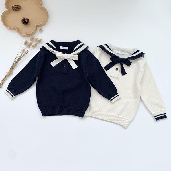 pullover spring autumn baby kids girls long sleeve knit sweater sailor collar sweaters children's clothes, Blue
pullover spring autumn baby kids girls long sleeve knit sweater sailor collar sweaters children's clothes, Blue