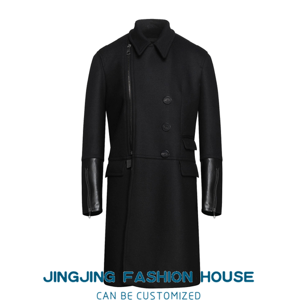 men's wool & blends s-7xl2021 autumn and winter youth woolen coat loose thickened casual stitching top, Black
men's wool & blends s-7xl2021 autumn and winter youth woolen coat loose thickened casual stitching top, Black