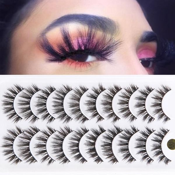10 pairs soft false eyelashes natural long thick 3d faxu mink hair fake lashes dramatic volume eyelash extension makeup tools
10 pairs soft false eyelashes natural long thick 3d faxu mink hair fake lashes dramatic volume eyelash extension makeup tools