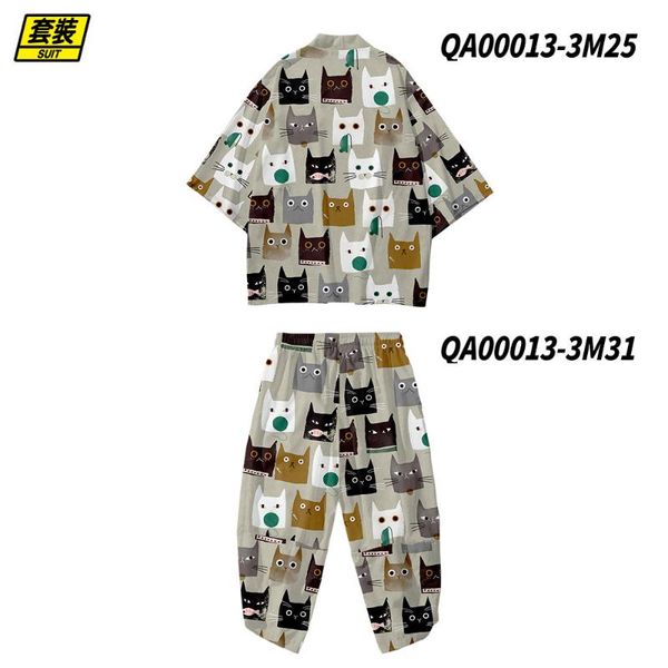 ethnic clothing cute cat printed loose japanese cardigan kimono + pants 2pcs autumn couple women men yukata harajuku oversize 6xl, Red
ethnic clothing cute cat printed loose japanese cardigan kimono + pants 2pcs autumn couple women men yukata harajuku oversize 6xl, Red