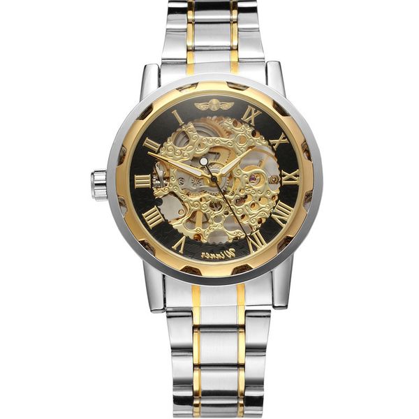 t-winner popular hollow out manual men's mechanical trend fashion watch, Slivery;brown
t-winner popular hollow out manual men's mechanical trend fashion watch, Slivery;brown