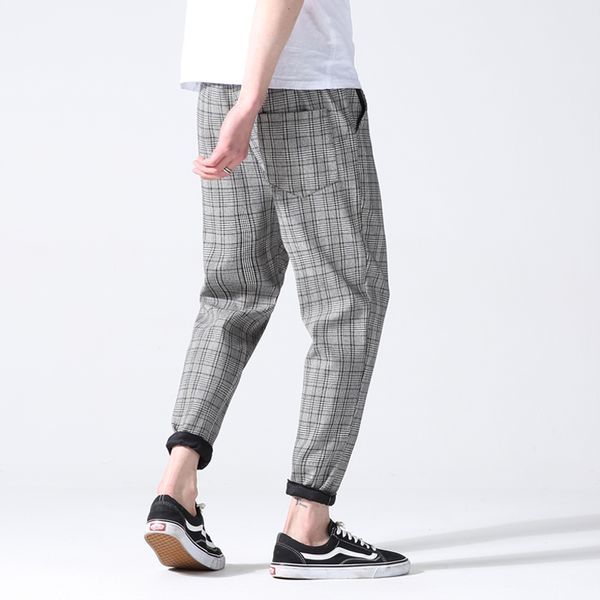 men women korean style black plaid casual pants 2020 mens streetwear harem pants male checkered trousers plus size 4xl, Gray
men women korean style black plaid casual pants 2020 mens streetwear harem pants male checkered trousers plus size 4xl, Gray