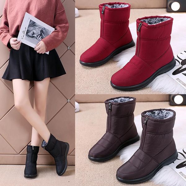 boots winter women large size classic snow boot waterproof non-slip cotton plus velvet flat fashion warm outdoor, Black
boots winter women large size classic snow boot waterproof non-slip cotton plus velvet flat fashion warm outdoor, Black