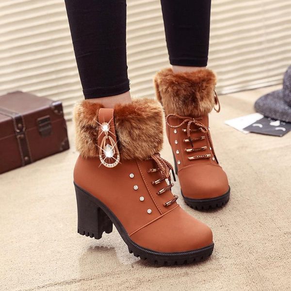 boots roman snow women casual flat square heel lace-up ankle winter fashion high ladies shoes botines mujer nice, Black
boots roman snow women casual flat square heel lace-up ankle winter fashion high ladies shoes botines mujer nice, Black