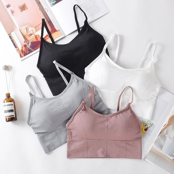 camisoles & tanks seamless sports crop adjusted simple basic tube sleeveless solid color padded women gather no steel ring thin bralette, Black;white
camisoles & tanks seamless sports crop adjusted simple basic tube sleeveless solid color padded women gather no steel ring thin bralette, Black;white