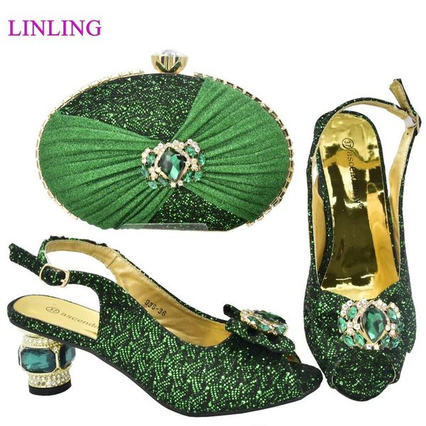 dress shoes fashion italian green color with matching bags african high heel women and set for prom party, Black
dress shoes fashion italian green color with matching bags african high heel women and set for prom party, Black
