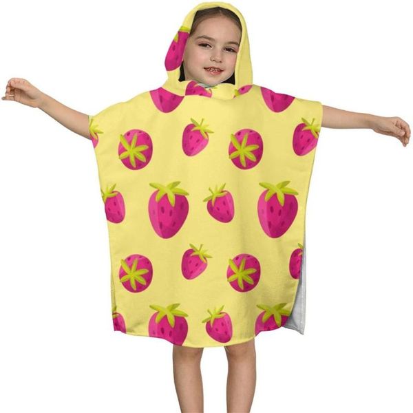 towel strawberry kids hooded bath for children