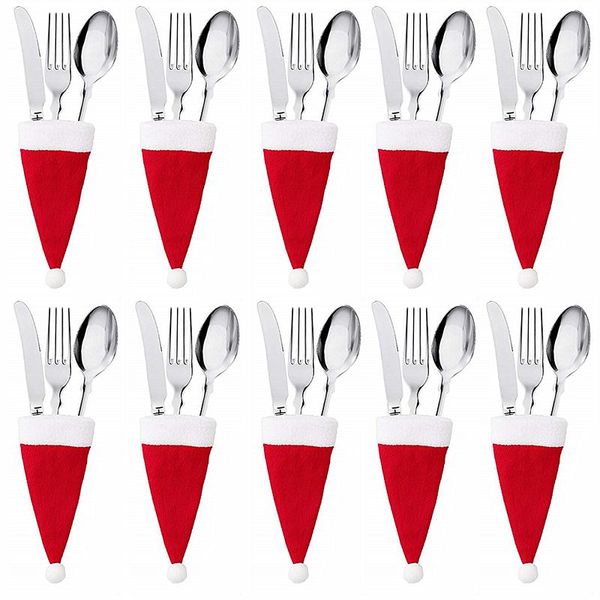 storage bags 10/50/100pcs mini christmas tableware holder bag fork knife hat home decorations kitchen
storage bags 10/50/100pcs mini christmas tableware holder bag fork knife hat home decorations kitchen