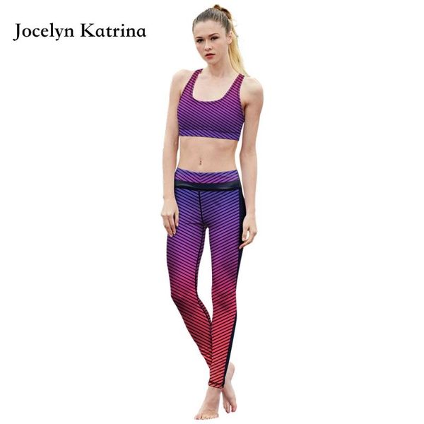 women yoga set gym running sport suit printed stripe tracksuit fitness sportswear bra leggings workout clothes yoga sets, White;red
