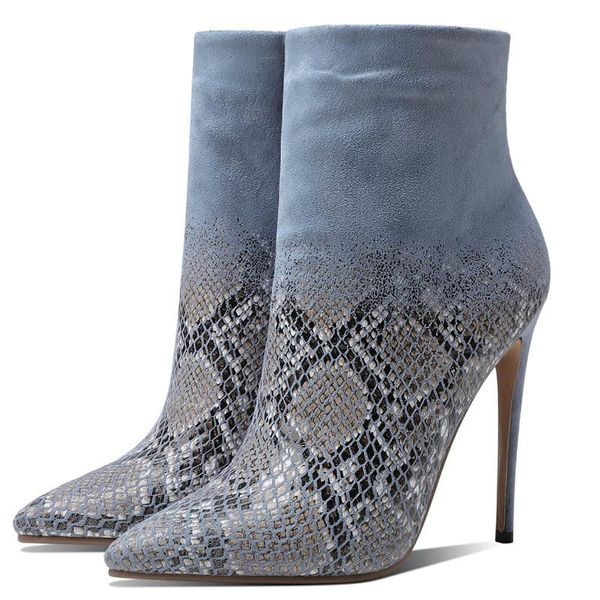 boots snake print women's ankle high heels autumn winter shoes female fashion pointed toe western short ladies, Black
boots snake print women's ankle high heels autumn winter shoes female fashion pointed toe western short ladies, Black