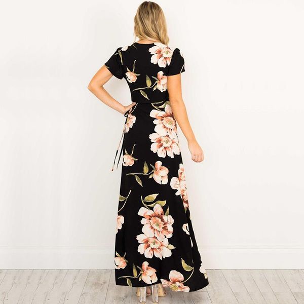 women retro black dresses v-neck maxi dress floral printed party dress vintage split female long dress vestidos, Black;gray
women retro black dresses v-neck maxi dress floral printed party dress vintage split female long dress vestidos, Black;gray
