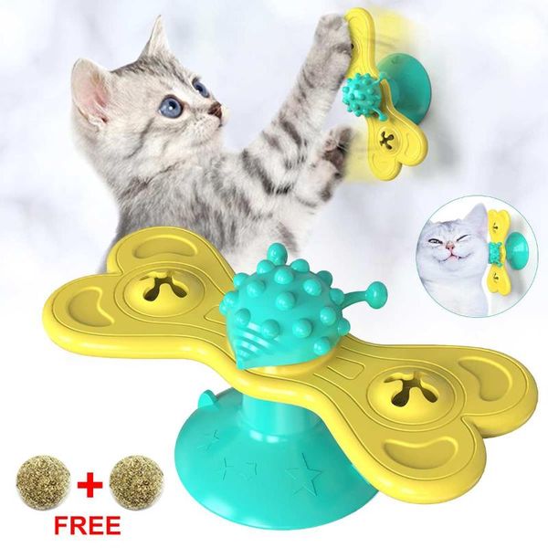 cat toys pet for cats interactive puzzle training turntable windmill ball whirling play game with 2 catnip balls
cat toys pet for cats interactive puzzle training turntable windmill ball whirling play game with 2 catnip balls