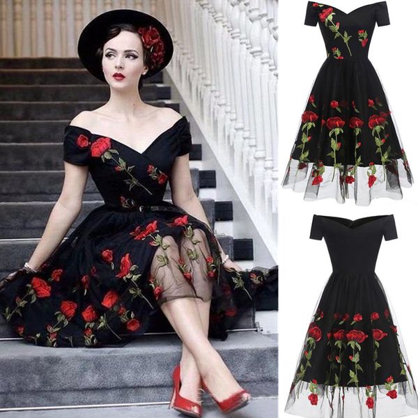 new selling off shoulder short cocktail dress a line sleeveless tea length formal evening party gowns black printed petal power
new selling off shoulder short cocktail dress a line sleeveless tea length formal evening party gowns black printed petal power
