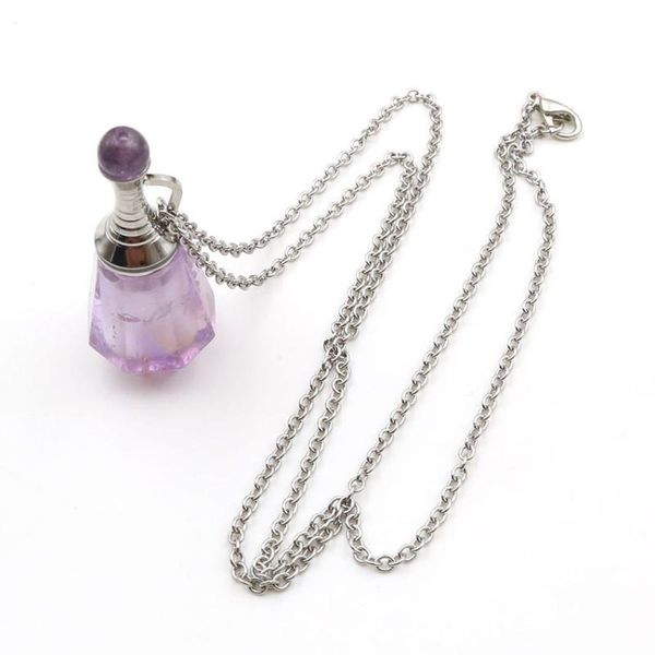 pendant necklaces xsm perfume bottle stainless steel necklace for women men essential oil diffuser natural amethysts crystal stone jewelry, Silver
pendant necklaces xsm perfume bottle stainless steel necklace for women men essential oil diffuser natural amethysts crystal stone jewelry, Silver