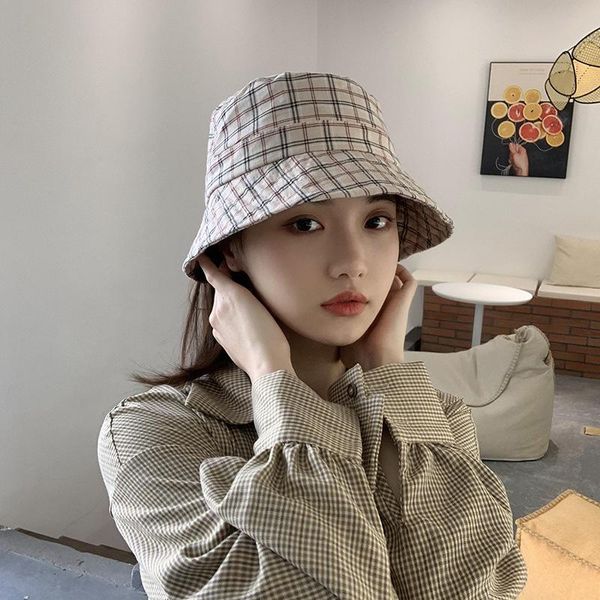 wide brim hats spring and summer fashion women's cap women bucket hat colorful check pattern fisherman's caps cotton sunshade casual, Blue;gray
wide brim hats spring and summer fashion women's cap women bucket hat colorful check pattern fisherman's caps cotton sunshade casual, Blue;gray