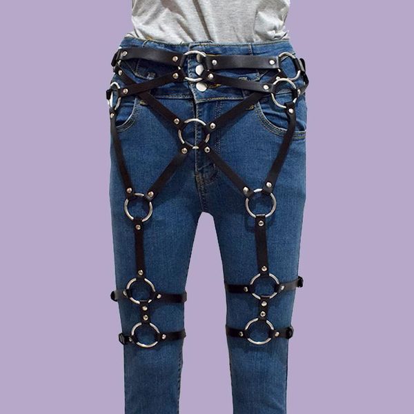 belts leather leg harness belt suspenders garters for women's punk gothic body bondage costumes suspender accessories, Black;brown
belts leather leg harness belt suspenders garters for women's punk gothic body bondage costumes suspender accessories, Black;brown