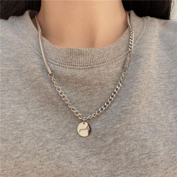chokers hip-hop titanium steel necklace silver round pendant chain choker men and women vintage punk style jewelry, Golden;silver
chokers hip-hop titanium steel necklace silver round pendant chain choker men and women vintage punk style jewelry, Golden;silver