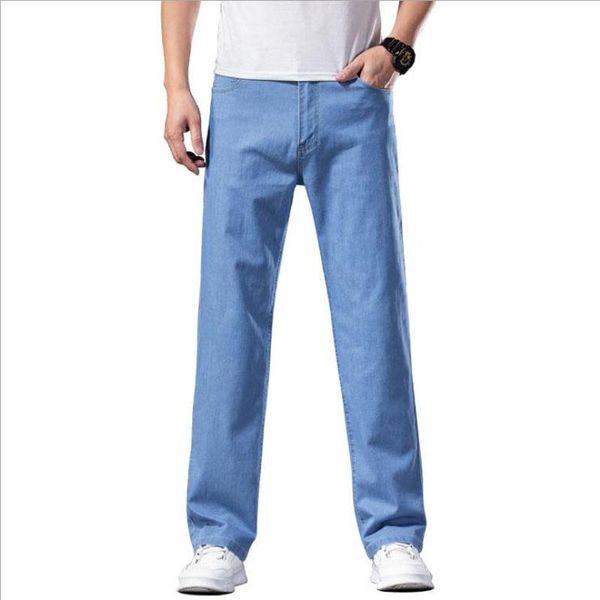 men's jeans 2010 spring and summer thin tencel large micro elastic pants casual straight baggy k02, Blue
men's jeans 2010 spring and summer thin tencel large micro elastic pants casual straight baggy k02, Blue