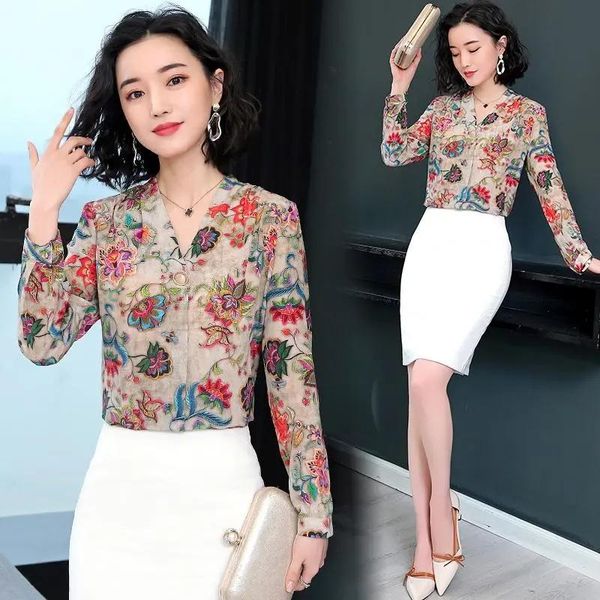 women's t-shirt fashion printing v-neck floral tee women korean elegant office lady plus size 2021 summer slim vintage casual, White
women's t-shirt fashion printing v-neck floral tee women korean elegant office lady plus size 2021 summer slim vintage casual, White