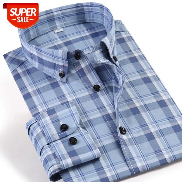 long sleeve checkered shirts for men quality cotton plaid casual shirts male slim fit anti-wrinkle leisure mens clothing new #h10q, White;black
long sleeve checkered shirts for men quality cotton plaid casual shirts male slim fit anti-wrinkle leisure mens clothing new #h10q, White;black