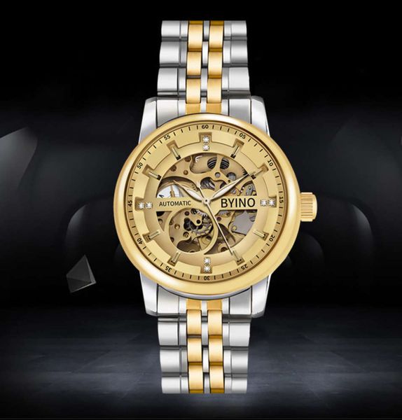 byino watch steel hollow belt automatic mechanical beino belt watch men's watch business 8777, Slivery;brown
byino watch steel hollow belt automatic mechanical beino belt watch men's watch business 8777, Slivery;brown