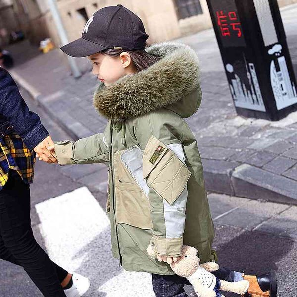 children's down jacket 2021 new style foreign girls middle and long big children's clothes coat, Black
children's down jacket 2021 new style foreign girls middle and long big children's clothes coat, Black