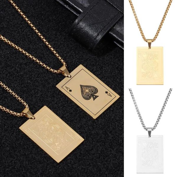 chains stainless steel punk rock poker card ace pendant necklace for men boyfriend gift, Silver
chains stainless steel punk rock poker card ace pendant necklace for men boyfriend gift, Silver