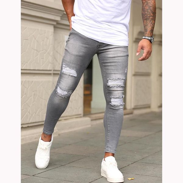 men's jeans 2021 european and american stretch ripped jeans, fashionable skinny ashen trousers, Blue
men's jeans 2021 european and american stretch ripped jeans, fashionable skinny ashen trousers, Blue