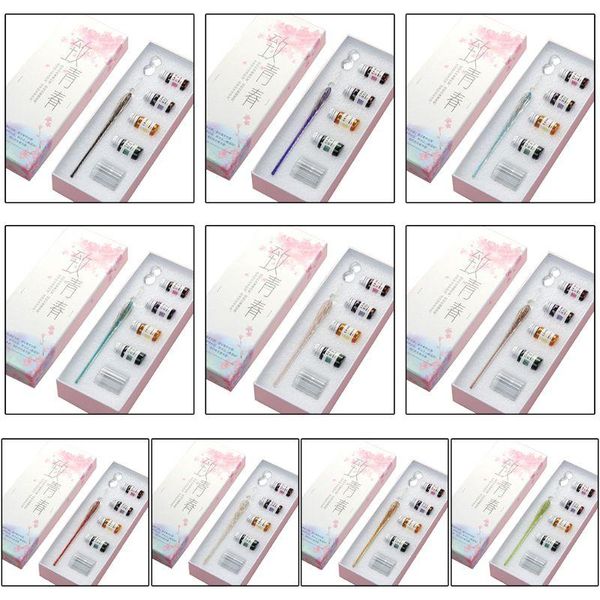 7pcs/set handmade glass pen dip writing ink signature pens set for school stationery decoration gifts art supplies fountain
7pcs/set handmade glass pen dip writing ink signature pens set for school stationery decoration gifts art supplies fountain