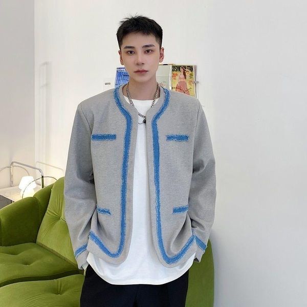 men's jackets wear 2021 autumn short style collarless loose coat for male fashion chic denim woolen cloth jacket, Black;brown
men's jackets wear 2021 autumn short style collarless loose coat for male fashion chic denim woolen cloth jacket, Black;brown