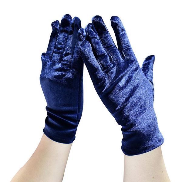 five fingers gloves elegant women velvet elastic full finger short solid color soft dinner dress warm driving mittens, Blue;gray
five fingers gloves elegant women velvet elastic full finger short solid color soft dinner dress warm driving mittens, Blue;gray