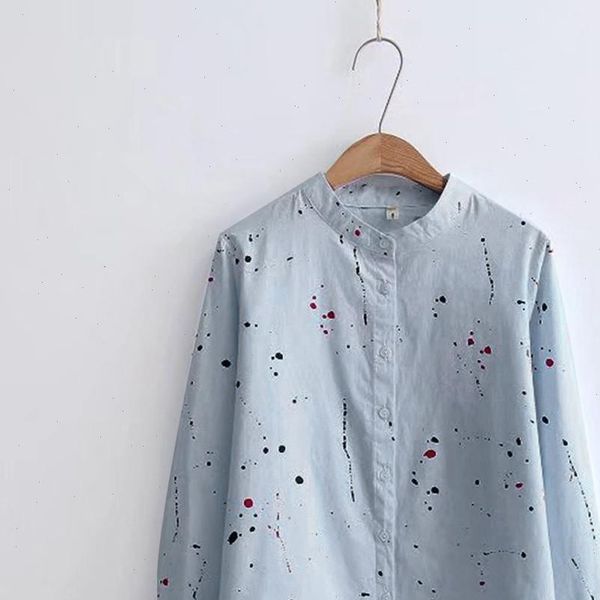 women blouses and fashion ladies long sleeve print button korean shirt casual blouse stand collar plus size women clothing, White
women blouses and fashion ladies long sleeve print button korean shirt casual blouse stand collar plus size women clothing, White
