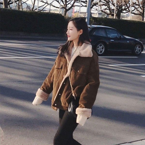 women's jackets women's faux fur coat winter jacket ladies corduroy cotton outerwear plus velvet thick warm overcoat x232, Black;brown
women's jackets women's faux fur coat winter jacket ladies corduroy cotton outerwear plus velvet thick warm overcoat x232, Black;brown