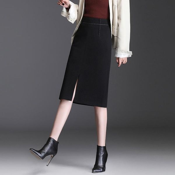skirts autumn winter women high waist elegant black knee-length skirt female fashion slim casual slit bodycon m-4xl
skirts autumn winter women high waist elegant black knee-length skirt female fashion slim casual slit bodycon m-4xl