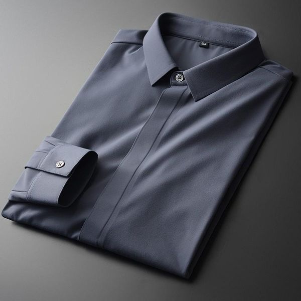 new autumn male shirts long sleeve solid color casual mens shirts fashion slim fit mens dress plus size 4xl, White;black
new autumn male shirts long sleeve solid color casual mens shirts fashion slim fit mens dress plus size 4xl, White;black