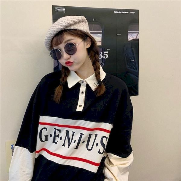 ins super fire fake two-piece nightgown 2021-autumn korean fashion thin section polo loose student collar qouf, Black
ins super fire fake two-piece nightgown 2021-autumn korean fashion thin section polo loose student collar qouf, Black