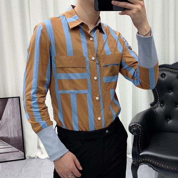 men's casual shirts korean slim floral shirt personality stripe print men fashion 2021 spring long sleeve night club social, White;black
men's casual shirts korean slim floral shirt personality stripe print men fashion 2021 spring long sleeve night club social, White;black