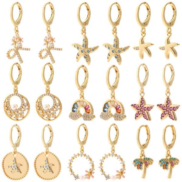 hoop & huggie rainbow earrings cubic zircon animals plant dangle gold star tree ear rings for female cz party korean fashion, Golden;silver
hoop & huggie rainbow earrings cubic zircon animals plant dangle gold star tree ear rings for female cz party korean fashion, Golden;silver