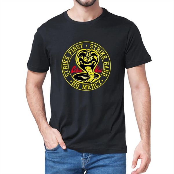 100% cotton cobra kai mens t shirts no mercy strike first hard 80s karate kid movie shirt women top, White;black
100% cotton cobra kai mens t shirts no mercy strike first hard 80s karate kid movie shirt women top, White;black