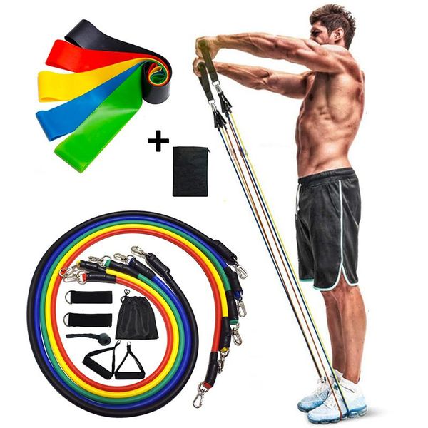 resistance bands 11pcs fitness elastic pull rope set 100 pound exercise equipment expander
resistance bands 11pcs fitness elastic pull rope set 100 pound exercise equipment expander