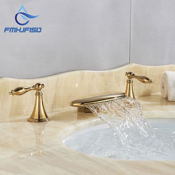 bathroom sink faucets dual handle waterfall basin faucet cold mixer torneira taps deck mounted gold black nickel fin
bathroom sink faucets dual handle waterfall basin faucet cold mixer torneira taps deck mounted gold black nickel fin
