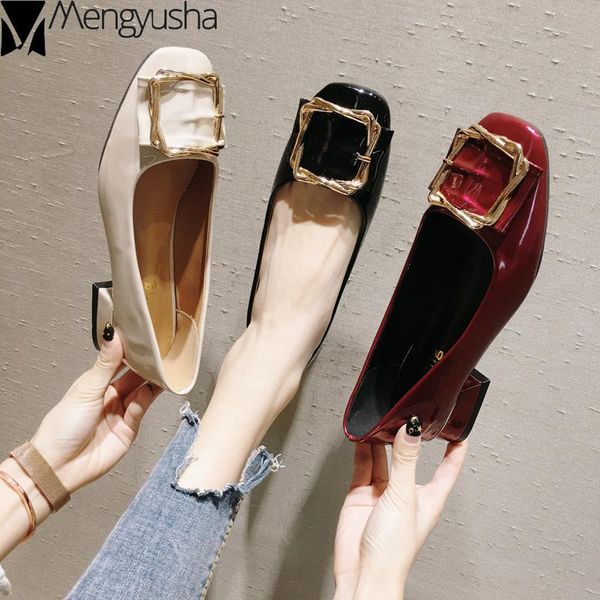 dress shoes patent leather metal square buckle woman office ladies thick high heels brief comfy shallow female pumps korean 2021, Black
dress shoes patent leather metal square buckle woman office ladies thick high heels brief comfy shallow female pumps korean 2021, Black